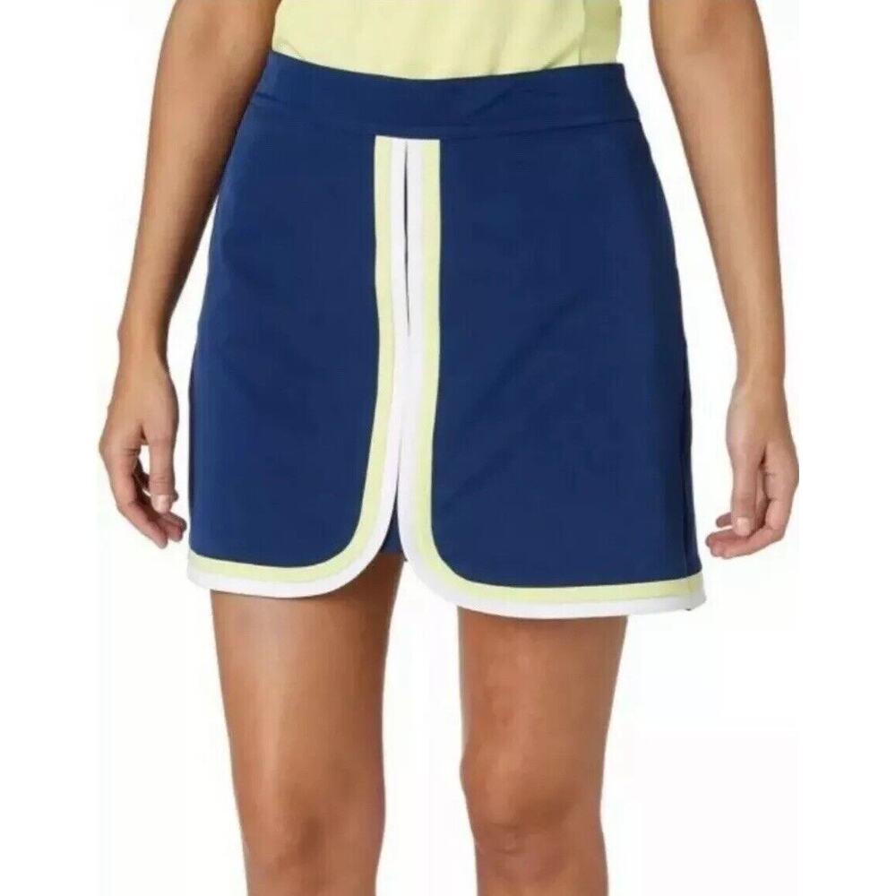 Lady Hagen Missy Water Color Colorblock Golf Skirt Skort Navy Size 4